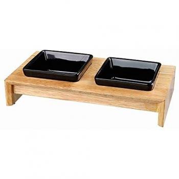Trixie Bowl Set, Ceramic/Wood
