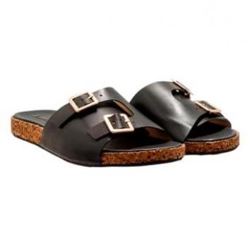 Sandalias de piel Neosens Rondo para mujer color negro y hombre color ébano S3192
