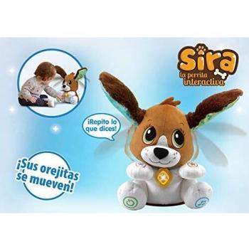 VTech - Sira la perrita interactiva, Suave Animal de Peluche Que fomenta la conversación, Repite lo Que Dices, CREA Historias con tu Propia Voz, más de 150 Canciones, melodías y Frases