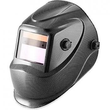 Casco de soldador automático STAHLWERK ST-450RC oscurecimiento totalmente automático, parámetros ajustables, incl. 5 lentes de repuesto, 7 años de garantía sobre el FILTRO, carbono