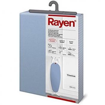 Rayen | Funda Tabla de Planchar Universal | Funda de Planchar Ajuste EasyClip | 4 capas: Espuma, Muletón, tejido 100% Algodón, Calidad Titanium | Gama Premium | Medida: 130x47 cm | Azul