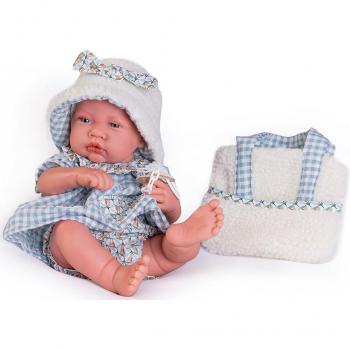 Muñeca Antonio Juan Recién Nacida 42 cm con Bolsito de Borreguillo