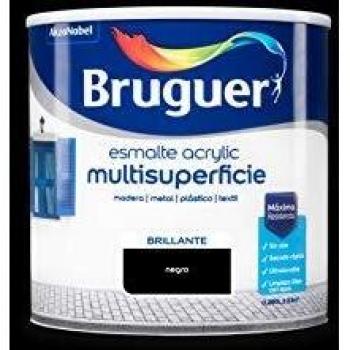 Bruguer Acrylic Multisuperficie Esmalte al agua Brillante Negro 250 ml