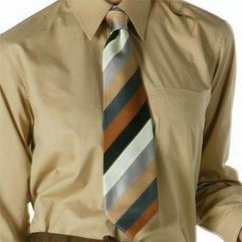 Nextday Catering A887 Tie, Chocolate Tonal Stripe