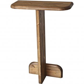 Consola multiusos Dpodavin de madera nuez 80x25h85 cm