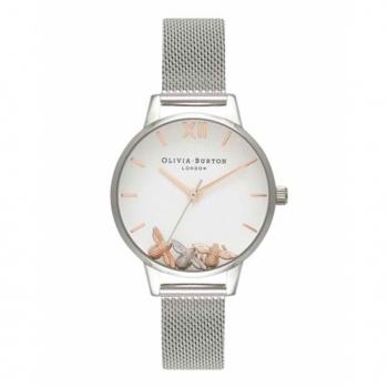Reloj Analógico de Cuarzo para Mujer Olivia Burton con Correa de Acero OB16CH02, Diámetro de 30 mm