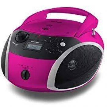 Grundig GPR1120 GRB 3000 BT Radio portátil Boombox con Bluetooth, Color Rosa y Plateado