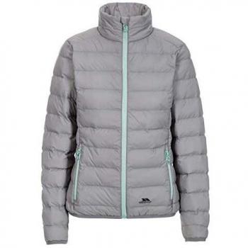 Trespass Julianna - Chaqueta ultraligera para mujer con acolchado de plumón, Mujer, Chaqueta ultraligera con acolchado de plumón., FAJKCATR0003_PLTXXXL, plateado, 3XL