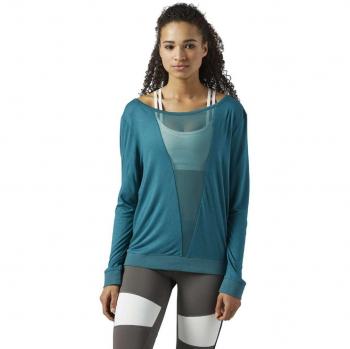 Reebok BQ5841 Camiseta, Mujer, Verde