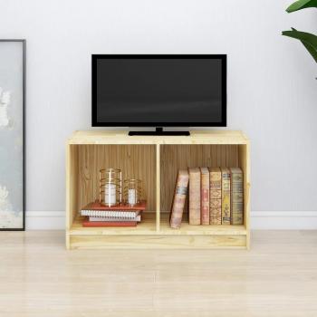 Mueble de TV de madera maciza de pino miel 70x33x42 cm