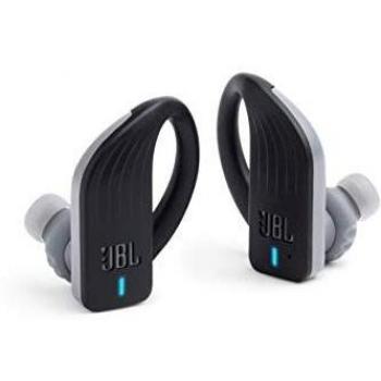 JBL Endurance Peak - Auriculares intraurales con Bluetooth para deporte, resistentes al agua, con micrófono y manos libres, batería de hasta 4h con carga extraíble de 24h, negro