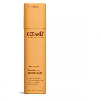 Attitude Oceanly PHYTO-GLOW Solid Face Serum, 30 g, EWG Verified, Plastic-free, Plant and Mineral-Based Ingredients, Vegan Skin Care Products, Unscented