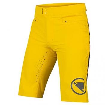 Endura Pantalones Cortos Singletrack Lite Short Fit para ciclismo en color Naranja y amarillo, talla XXL, sin badana