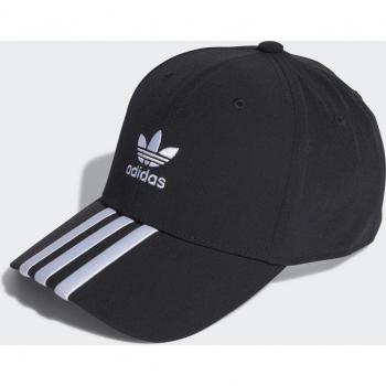 Gorra Clásica Adicolor Trefoil Stonewashed de adidas Originals - Negro/Blanco Unisex