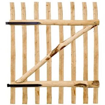 vidaXL Puerta para Valla de Jardín 100x120 cm Madera de Avellano Cancela Cerca