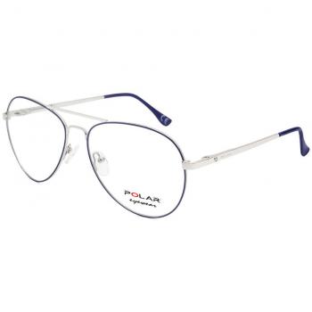 Polar 664 20 Gafas Recetadas para Hombre Plateadas con armazón plateado y lentes recetados