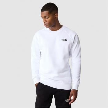 The North Face Men's Raglan Redbox Crew Sweatshirt - White, Size Large