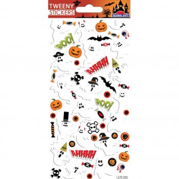 Pegatinas Tweeny Foamy Halloween fantasmas Global Gift blanco