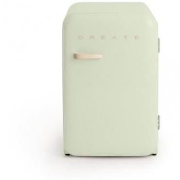 Frigorífico Mini Retro 107L ECO Amigable R600a Verde/Beige con Bajo Consumo y Botellero