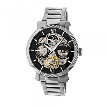 Heritor Automatic Men's Aries Skeleton Dial Bracelet Watch - Black & Silver Stainless Steel