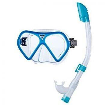 SEAC Fusion MD Set máscara y Tubo, Unisex, Azul Claro, No Talla