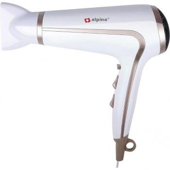 Secador de pelo Alpina 1600-2000W multiposición blanco/rosa