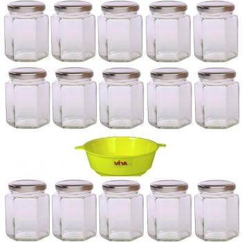 Viva Haushaltswaren G1060196/15T/silber/X - Lote de 15 tarros de Mermelada
