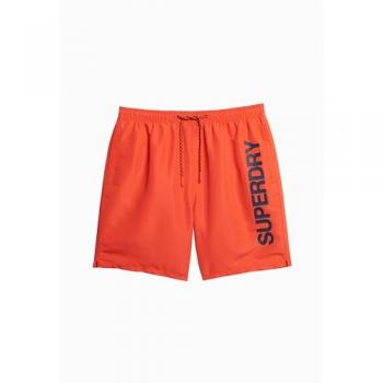 Bañador corto Superdry Sport Graphic 17 pulgadas para hombre, color rojo, talla XL
