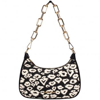 Cora Medium Heart Print PVC Zip Pouchette Crossbody Bag