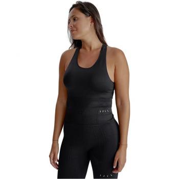 Camiseta sin mangas para mujer Dharma de Born Living Yoga, color negro