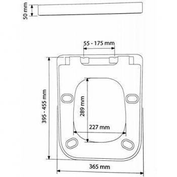 Asiento Inodoro Cuadrado Thermodur Modelo Quadri Blanco
