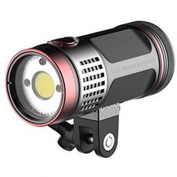 SeaLife Sea Dragon 5000F - Luz de Buceo con Adaptador YS, Montaje de rótula y Funda