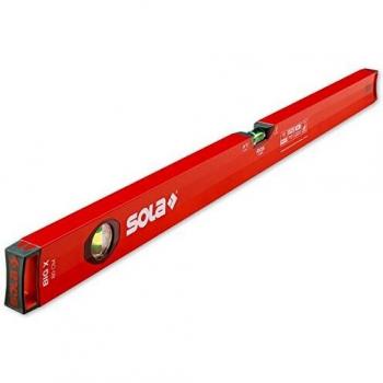Sola BIGX120 Nivel de aluminio extra resistente de 120 cm con 3 burbujas de precisión Focus