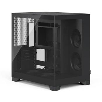 Fractal Design Pop 2 Vision Black - Caja PC Gaming ATX/E-ATX/mATX/ITX con Vidrio Panorámico y Diseño de Doble Cámara
