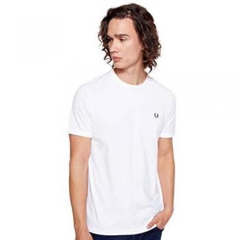 Fred Perry Men's Basic Ringer T-Shirt in White