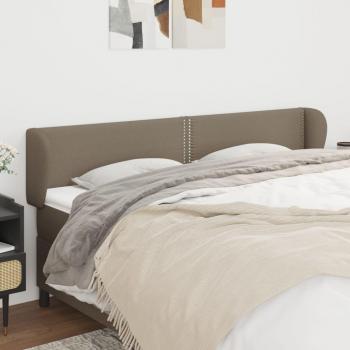Cabecero de Tela Gris Taupe con Orejas 183x23x78/88 cm
