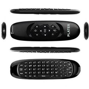 Plater C120 6-axis 2.4GHz Mini Portable Wireless Doule-sided Remote Control Gyroscope QWERTY Keyboard 3D Somatic Handle for PC Set Top Boxes Android Windows TV Boxes Network Media Players Tablet Game Player