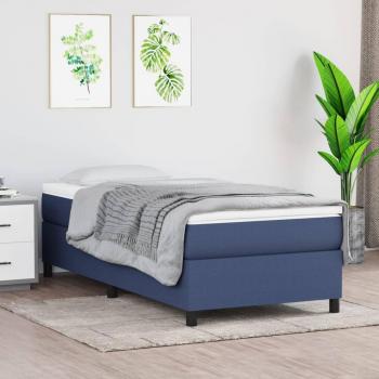 Estructura de cama box spring tela azul 90x190 cm Vidaxl Azul