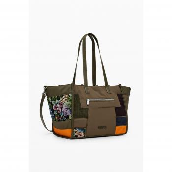 Camo Patch Green Tote Shoulder Bag