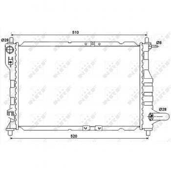 Radiador de refrigeración del motor Economy Class NRF 53068A