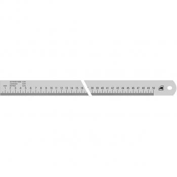 Metrica 25030 Regla 1000X35X1,2 MM 0.5% CROM 0,005, Plateado, 1000x30mm