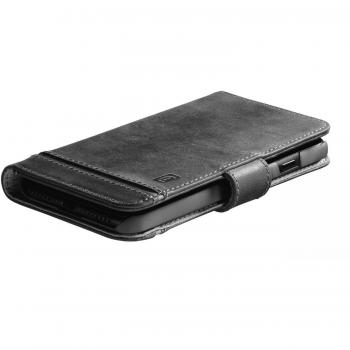 Funda Folio de Piel Negra Cellularline Supreme para iPhone 14 Pro Max