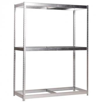 Estantería Metálica Galvanizada ECOFORTE 3 Estantes, Industrial, 2000x1200x750 mm, Capacidad 400 kg