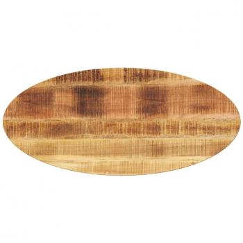 Tablero de mesa ovalado de madera maciza de mango 80x40x3,8 cm