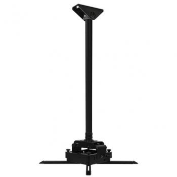 Soporte de Techo Universal de Alta Resistencia para Proyectores con Ajuste Micro - 0.5m, Capacidad hasta 70kg, Color Negro