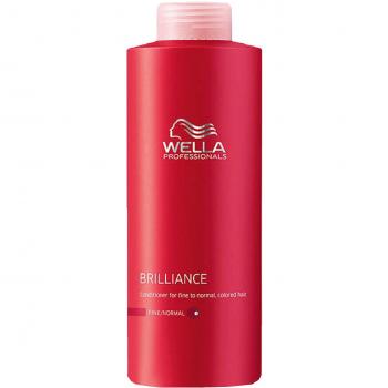 2 acondicionadores Wella Care Brilliance para cabello fino a normal teñido, 1000 ml
