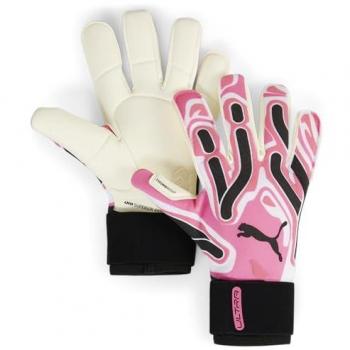 Puma Guantes de Portero Ultra Ultimate Hybrid, Adultos Unisex, Color Poison Pink-PUMA White-PUMA Black, Talla 7.5