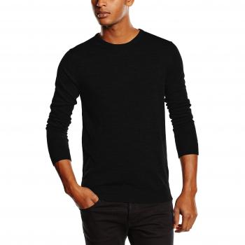 SELECTED HOMME SHDTOWER MERINO CREW NECK NOOS, suéter Hombre, Negro