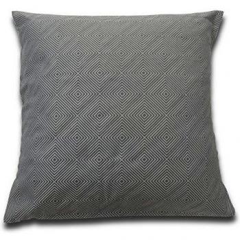 ESTELA - Funda de cojín Jacquard BENISSA-G Color Gris - Medidas 50x50 cm - 65% Algodón / 35% Poliéster