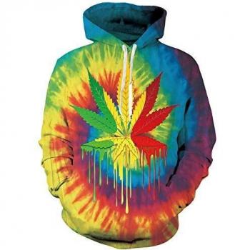 RAISEVERN Sudadera con Capucha Casual para Hombre Sudaderas con Capucha Manga Larga 3D Graffiti Pattern Oversize Sport Street Holiday Style Sudadera con Capucha Tops